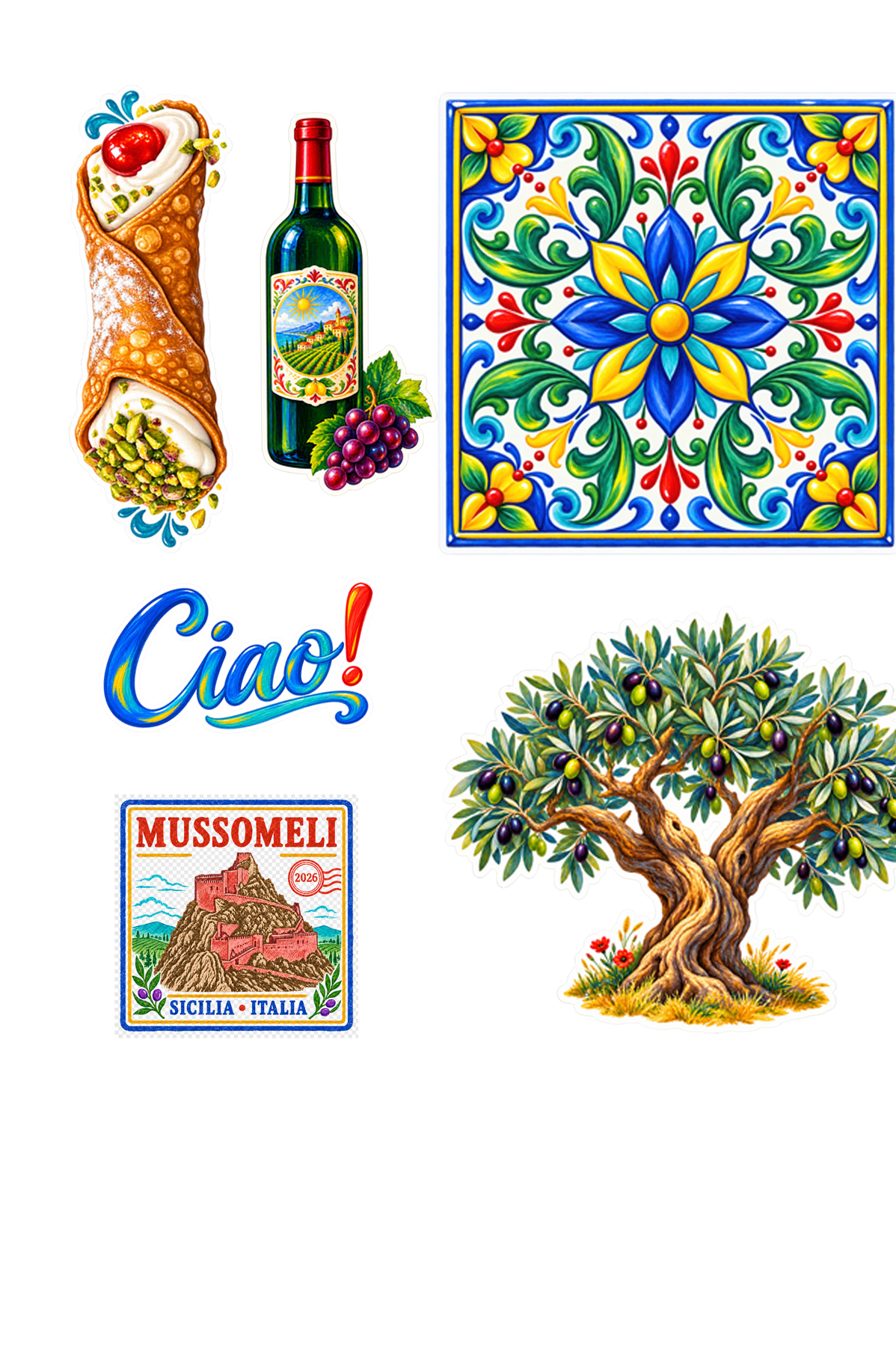 Mussomeli sticker sheet